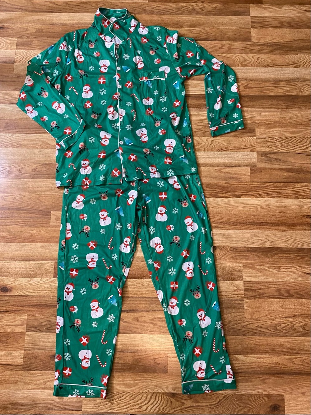 Snowman Christmas Pajama Set Size Medium NWOT - Picture 1 of 6